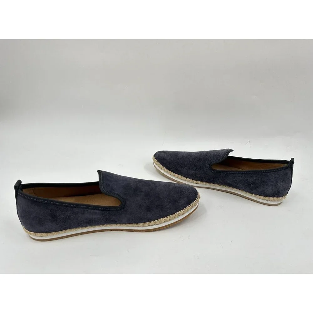 Peter Millar Navy Suede Slip-On Boat Shoes